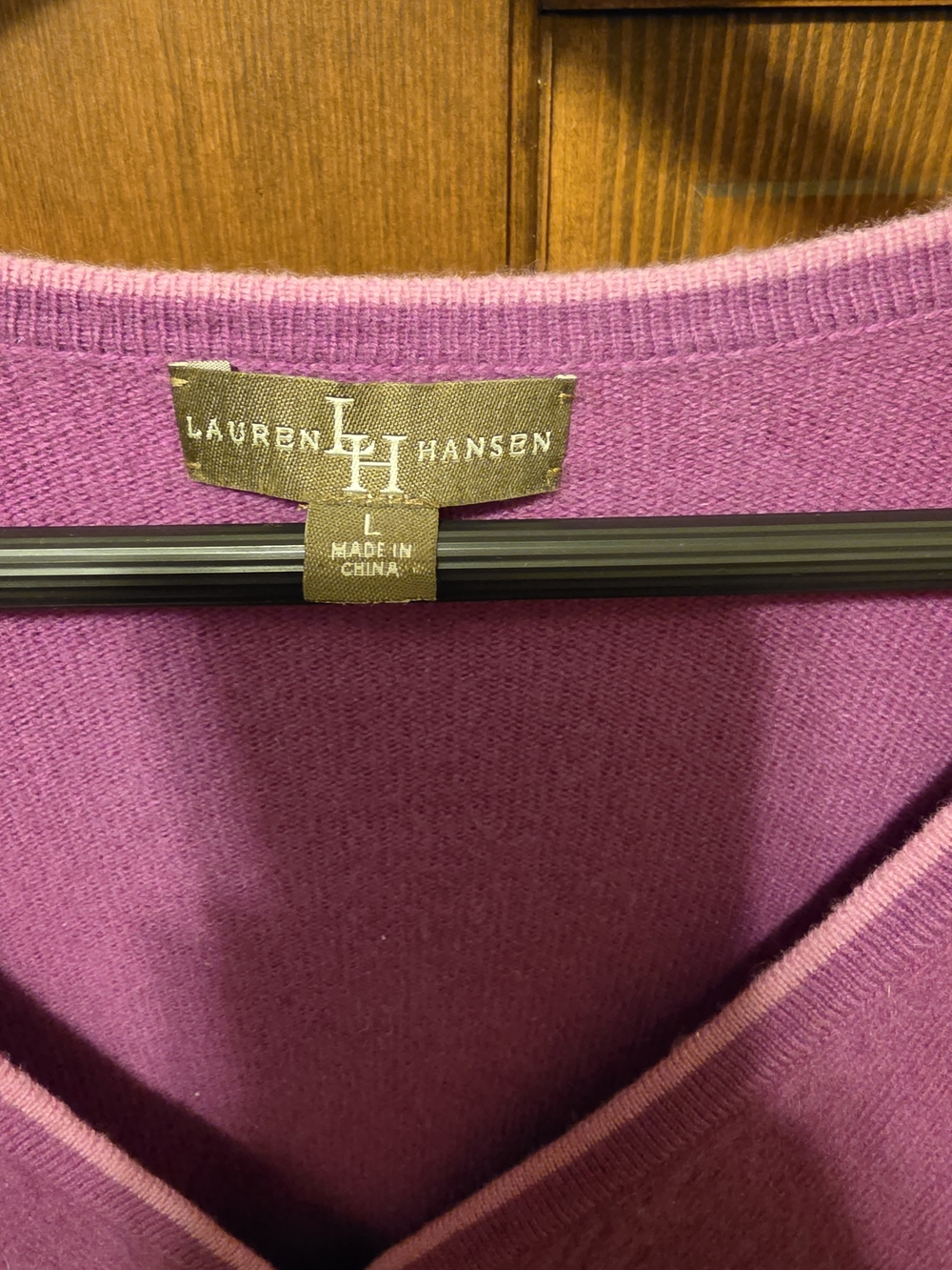 Women's Pink V-Neck Sweater